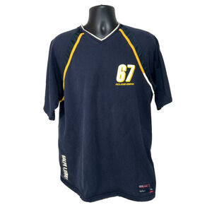 Vintage Polo Jeans Co Ralph Lauren Men's Navy Blue 67 Graphic T Shirt Y2K Sz XL